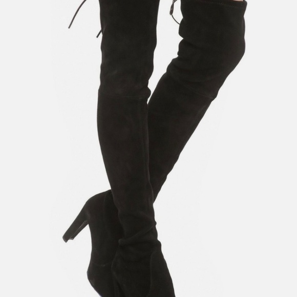STUART WEITZMAN Suede over the knee and thigh boots - Picture 8 of 9
